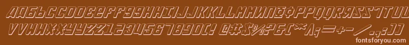 Czcionka Soviet2e3Di – różowe czcionki na brązowym tle