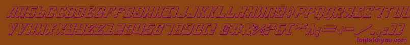 Soviet2e3Di Font – Purple Fonts on Brown Background