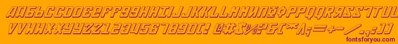 Soviet2e3Di Font – Purple Fonts on Orange Background