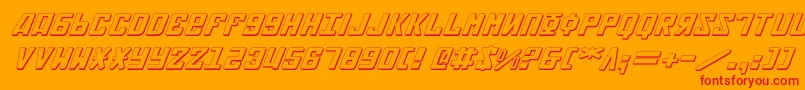 Soviet2e3Di Font – Red Fonts on Orange Background