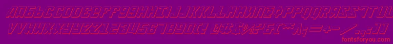 Soviet2e3Di Font – Red Fonts on Purple Background
