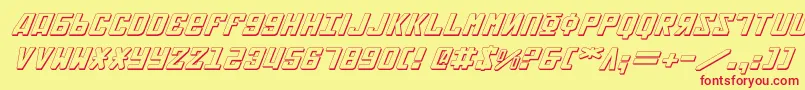 Soviet2e3Di Font – Red Fonts on Yellow Background