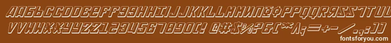 Soviet2e3Di Font – White Fonts on Brown Background