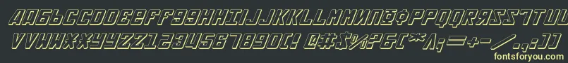 フォントSoviet2e3Di – 黒い背景に黄色の文字