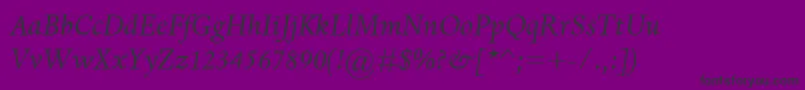Police DanteMtItalic – polices noires sur fond violet