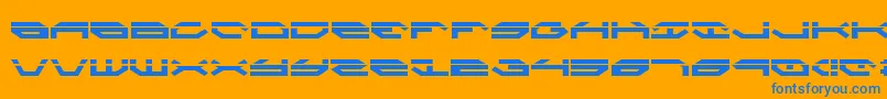 TaskforceLaser Font – Blue Fonts on Orange Background