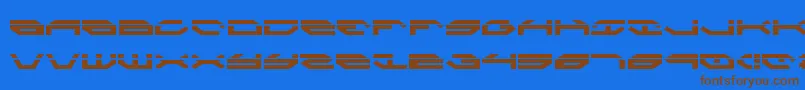 TaskforceLaser Font – Brown Fonts on Blue Background