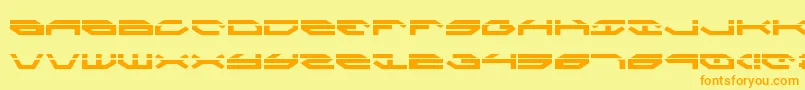 TaskforceLaser Font – Orange Fonts on Yellow Background