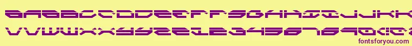 TaskforceLaser Font – Purple Fonts on Yellow Background