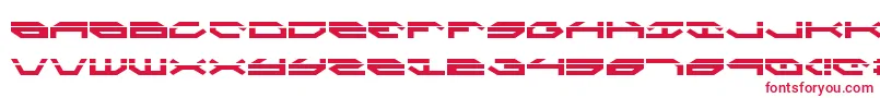 フォントTaskforceLaser – 白い背景に赤い文字
