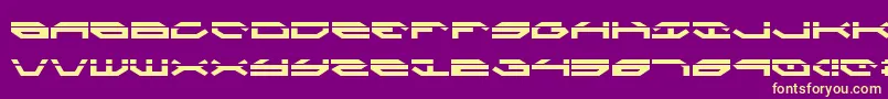 TaskforceLaser Font – Yellow Fonts on Purple Background
