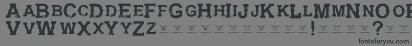 GunfighteracademyRegular Font – Black Fonts on Gray Background
