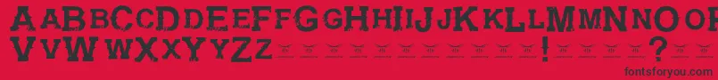 GunfighteracademyRegular Font – Black Fonts on Red Background