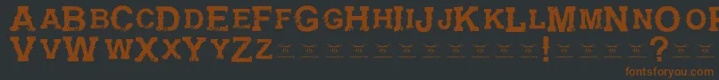 GunfighteracademyRegular Font – Brown Fonts on Black Background