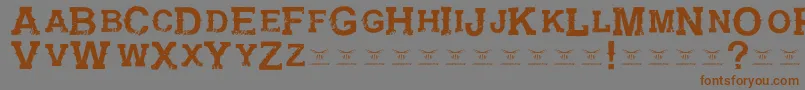GunfighteracademyRegular Font – Brown Fonts on Gray Background