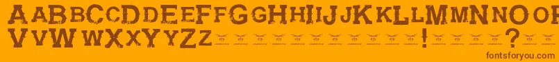 GunfighteracademyRegular Font – Brown Fonts on Orange Background