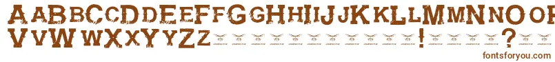 Шрифт GunfighteracademyRegular – коричневые шрифты на белом фоне