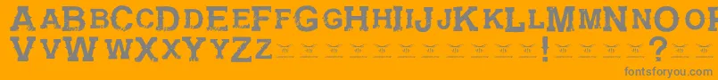 GunfighteracademyRegular Font – Gray Fonts on Orange Background