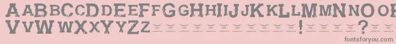 GunfighteracademyRegular Font – Gray Fonts on Pink Background
