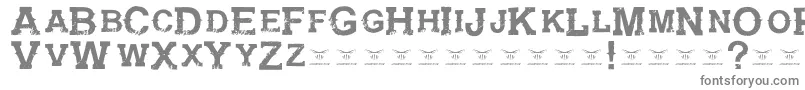 GunfighteracademyRegular-Schriftart – Graue Schriften auf weißem Hintergrund