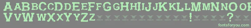 GunfighteracademyRegular Font – Green Fonts on Gray Background
