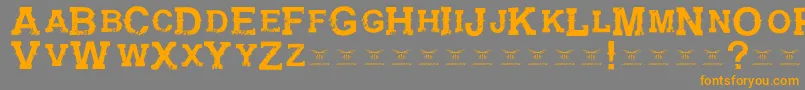 GunfighteracademyRegular Font – Orange Fonts on Gray Background