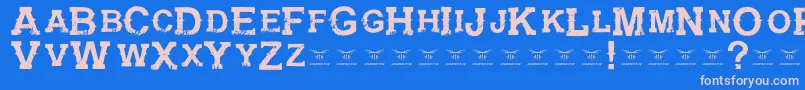 GunfighteracademyRegular Font – Pink Fonts on Blue Background