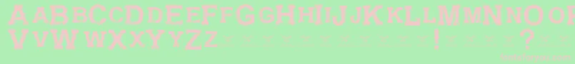 GunfighteracademyRegular Font – Pink Fonts on Green Background