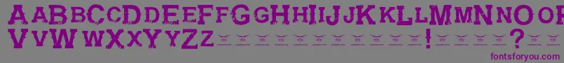 GunfighteracademyRegular-fontti – violetit fontit harmaalla taustalla