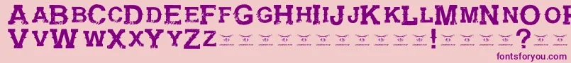 GunfighteracademyRegular-Schriftart – Violette Schriften auf rosa Hintergrund