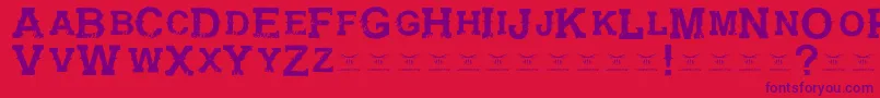 GunfighteracademyRegular Font – Purple Fonts on Red Background