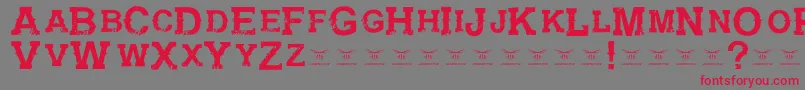 GunfighteracademyRegular Font – Red Fonts on Gray Background