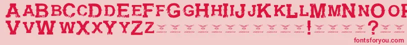 GunfighteracademyRegular Font – Red Fonts on Pink Background