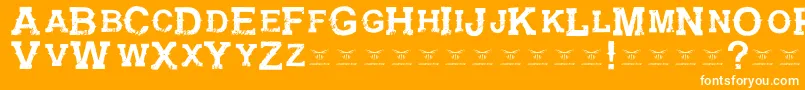 GunfighteracademyRegular Font – White Fonts on Orange Background
