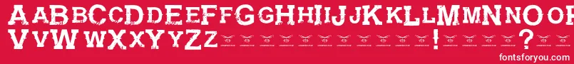 GunfighteracademyRegular Font – White Fonts on Red Background