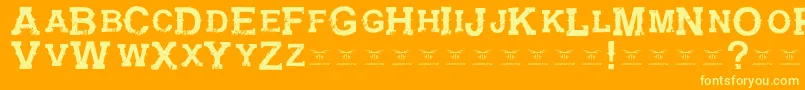 GunfighteracademyRegular Font – Yellow Fonts on Orange Background