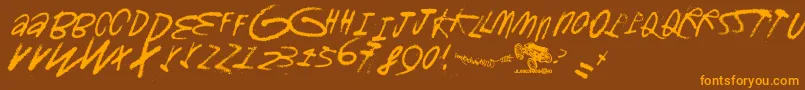 More about Gromagroo Font Gromagroo Font – Orange Fonts on Brown Background