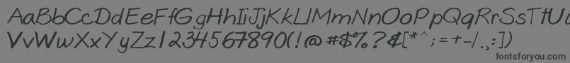 Goobascript Font – Black Fonts on Gray Background