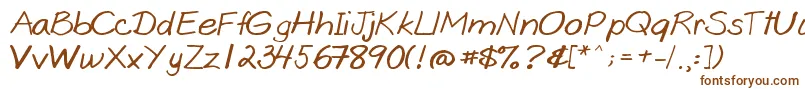 Goobascript-fontti – ruskeat fontit valkoisella taustalla