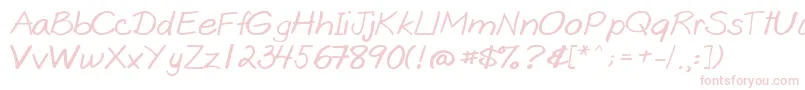 Goobascript Font – Pink Fonts on White Background