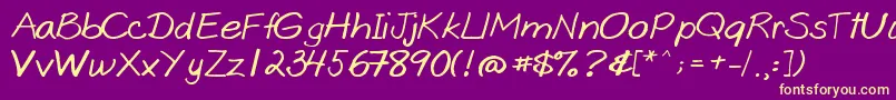 Goobascript Font – Yellow Fonts on Purple Background