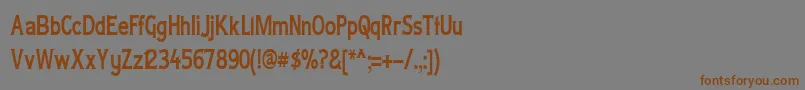 LadyCopraNarrow Font – Brown Fonts on Gray Background
