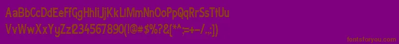LadyCopraNarrow Font – Brown Fonts on Purple Background
