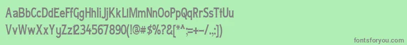 LadyCopraNarrow Font – Gray Fonts on Green Background