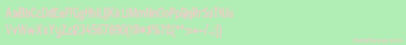フォントLadyCopraNarrow – 緑の背景にピンクのフォント