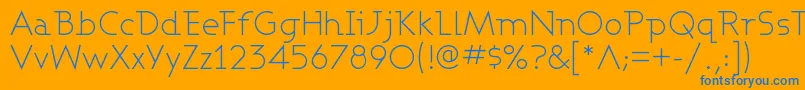 フォントAshbl – オレンジの背景に青い文字