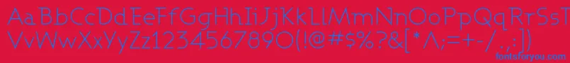 Ashbl-Schriftart – Blaue Schriften auf rotem Hintergrund