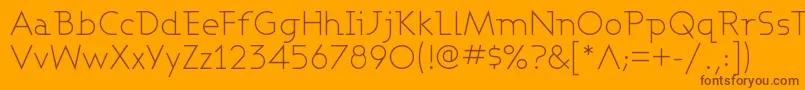 Ashbl Font – Brown Fonts on Orange Background