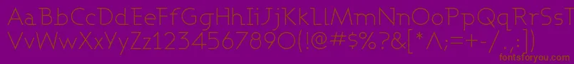 フォントAshbl – 紫色の背景に茶色のフォント