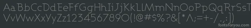 Ashbl-fontti – harmaat kirjasimet mustalla taustalla